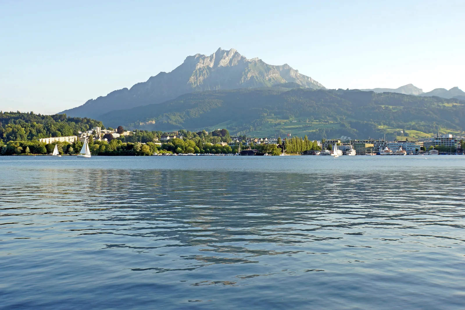Lake Lucerne and the surrounding Alps, Switzerland.