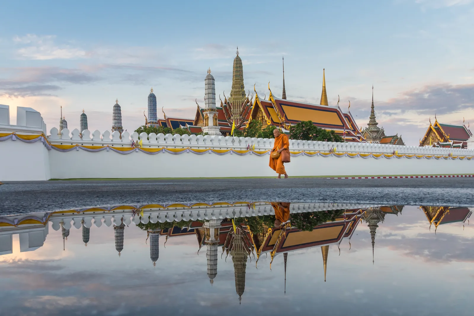 The Grand Palace and Wat Phra Kaew in Bangkok, Thailand.